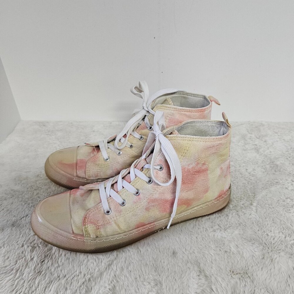Vintage Havana Rewind Yellow Pink Tie Dye High Top Sneakers 9